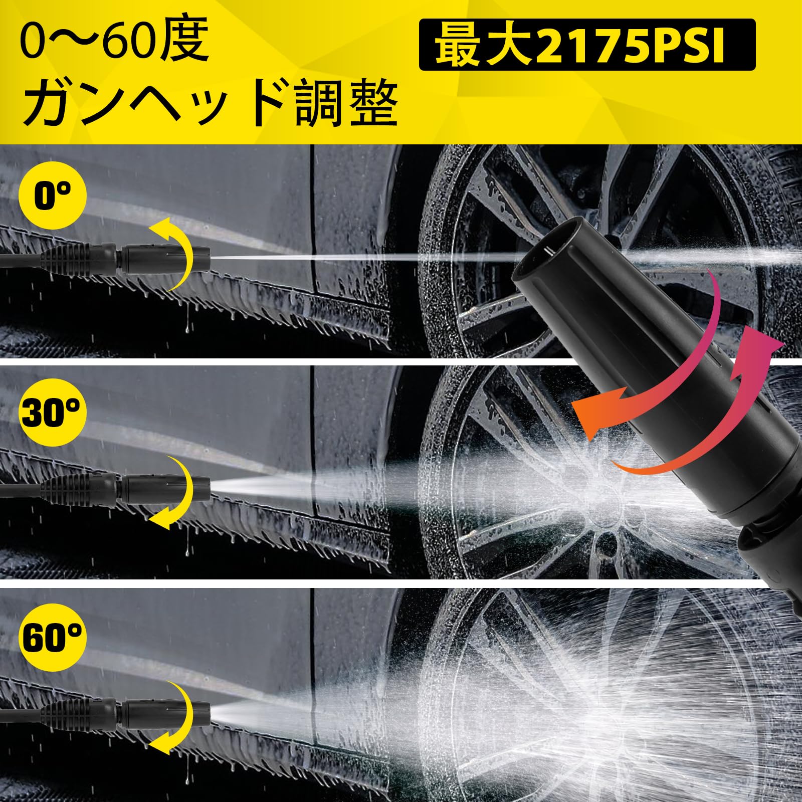 Amazon.co.jp: Hierbla 交換用高圧洗浄ガン 延長ワンド付き、Karcher